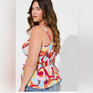 Torrid peplum multicolor tank sz.3 NWT